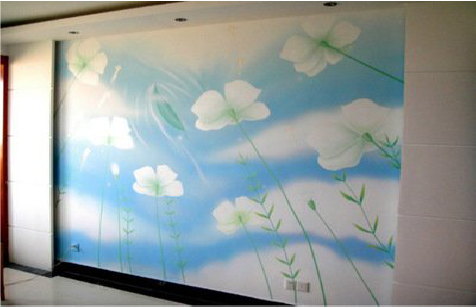 大姚画墙绘怎么画好白云的蓬松感？