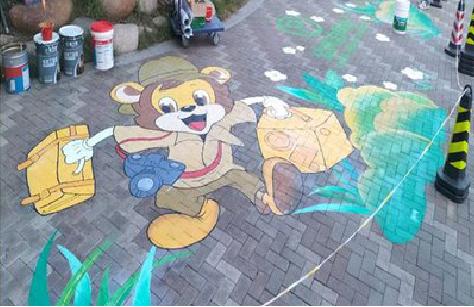 大姚夏季画地面彩绘会遇到的问题