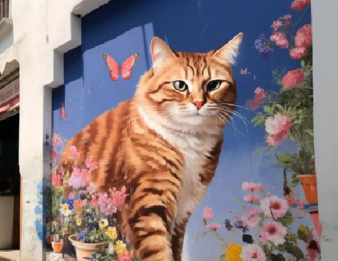 大姚自己绘制有个性的手绘墙